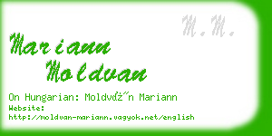 mariann moldvan business card